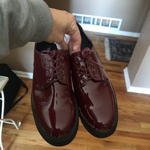 Burgundy shoes